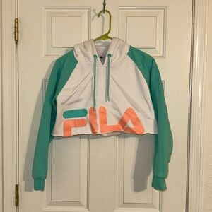 Cropped fila hoodie